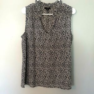 Halogen Black and White Tank Blouse- Size L